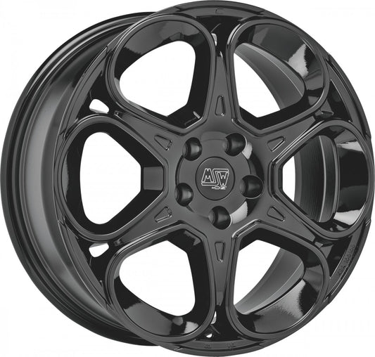 MSW 83 gloss black 7x17 ET25 - LK5/110 ML65.06