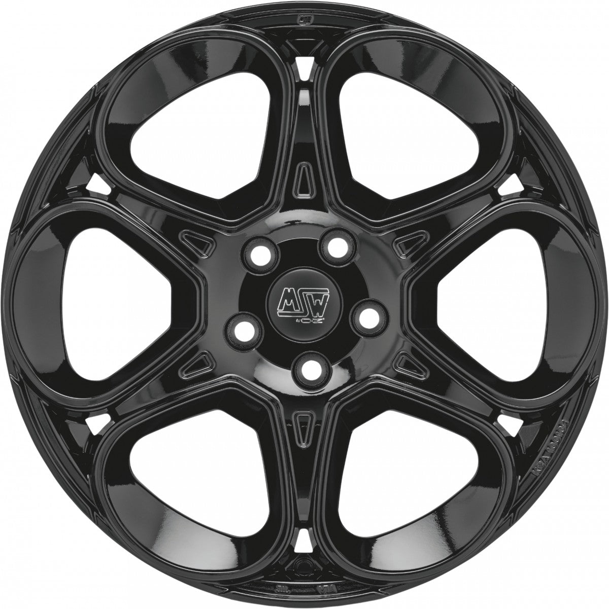 MSW 83 gloss black 7x17 ET25 - LK5/110 ML65.06