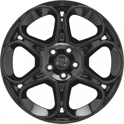 MSW 83 gloss black 7x17 ET25 - LK5/110 ML65.06