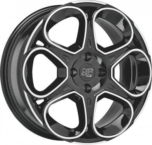 MSW 83 gloss black full polished Alufelge 8x19 Zoll ET32 LK 4x108 ML65.06