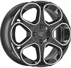 MSW 83 gloss black full polished Alufelge 7.5x18 Zoll ET45 LK 5x114.3 ML73.1