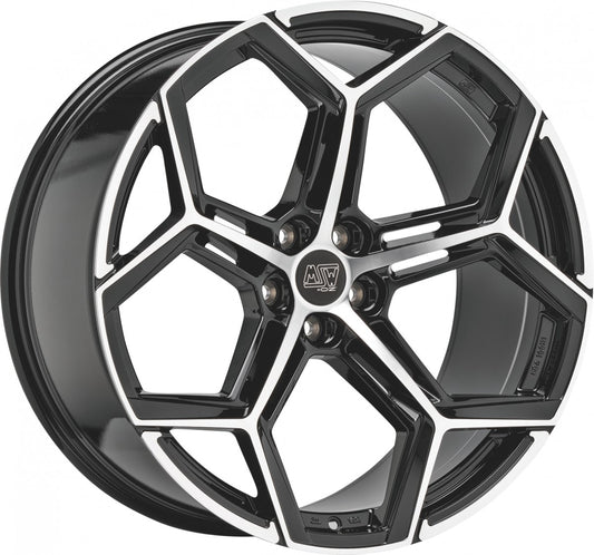MSW 53 gloss black full polished 8x19 ET40 - LK5/112 ML66.56