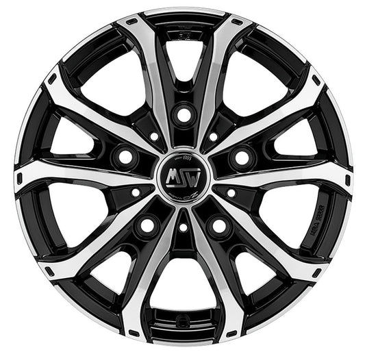 MSW 48 Van gloss black full polished 6.5x15 ET65 - LK5/118 ML71.1