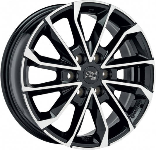 MSW 42 Van gloss black full polished 8.5x20 ET47 - LK6/120 ML74.56