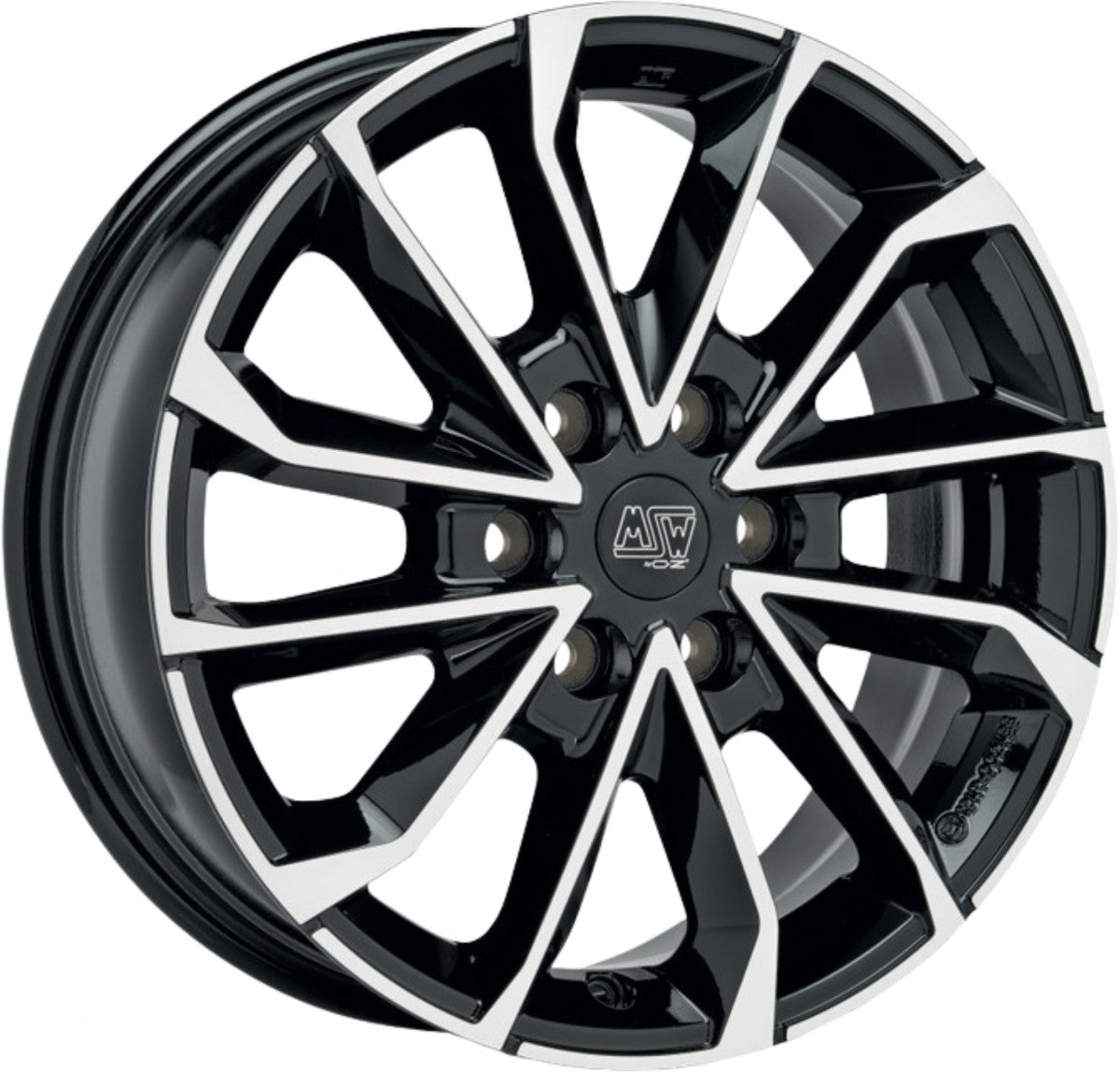 MSW 42 Van gloss black full polished 8.5x20 ET47 - LK6/120 ML74.56