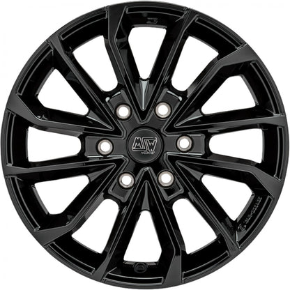 MSW 42 Van gloss black 8.5x20 ET47 - LK6/120 ML74.56