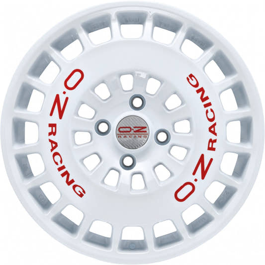 OZ RR40 race white + red lettering Alufelge 7.5x17 Zoll ET38 LK 4x108 ML75