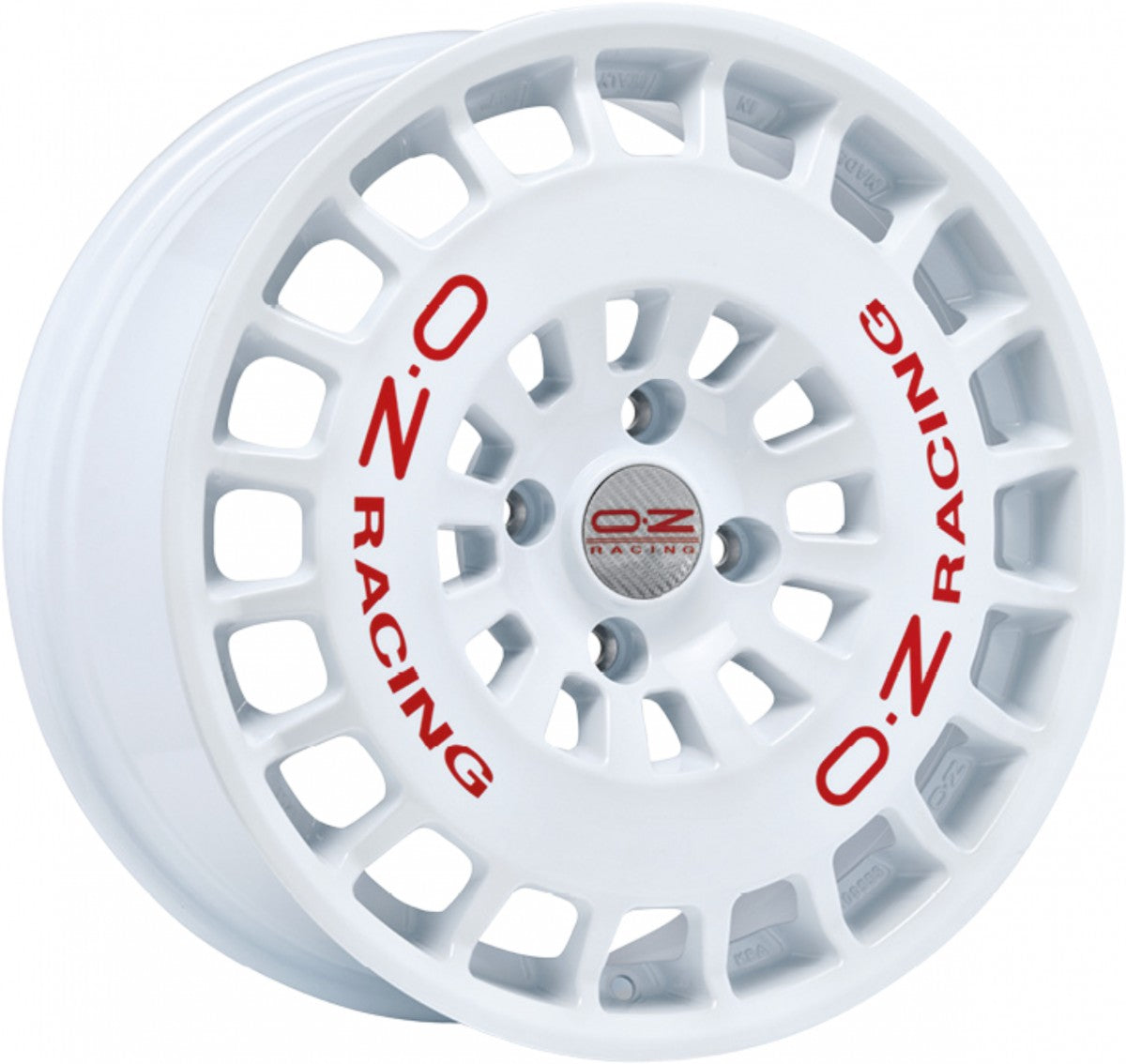 OZ RR40 race white + red lettering 7.5x17 ET44 - LK5/100 ML68