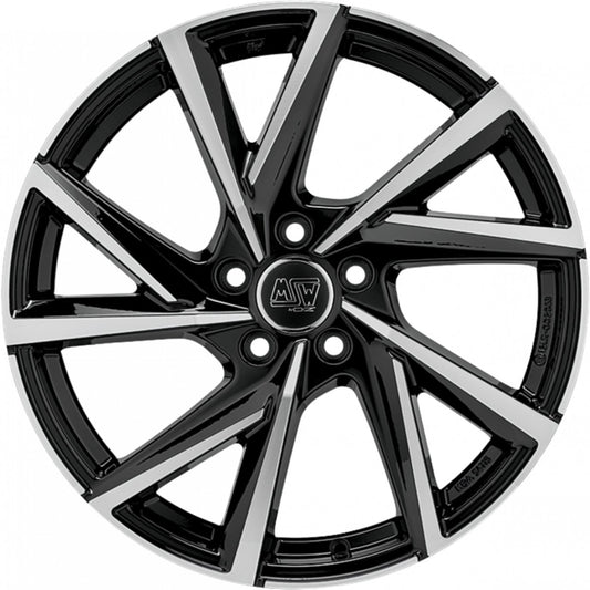 MSW 80/5 gloss black full polished 6.5x18 ET32 - LK5/114.3 ML66.06