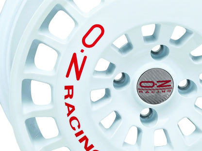 OZ RR40 race white + red lettering 8x18 ET38 - LK5/110 ML65.06