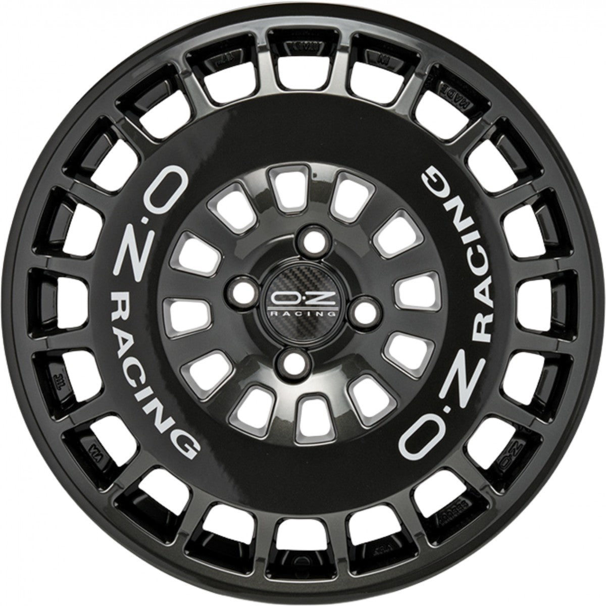OZ RR40 hyper titatnium + silver lettering 8x18 ET48 - LK5/100 ML68