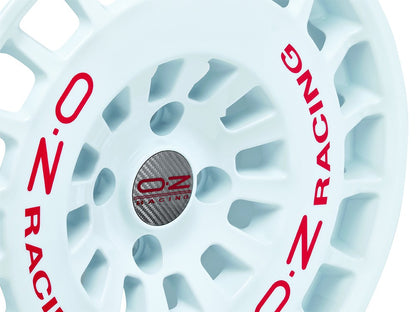 OZ RR40 race white + red lettering 8x18 ET45 - LK5/108 ML73.1