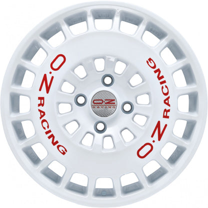 OZ RR40 race white + red lettering 7.5x18 ET47 - LK5/112 ML73.1