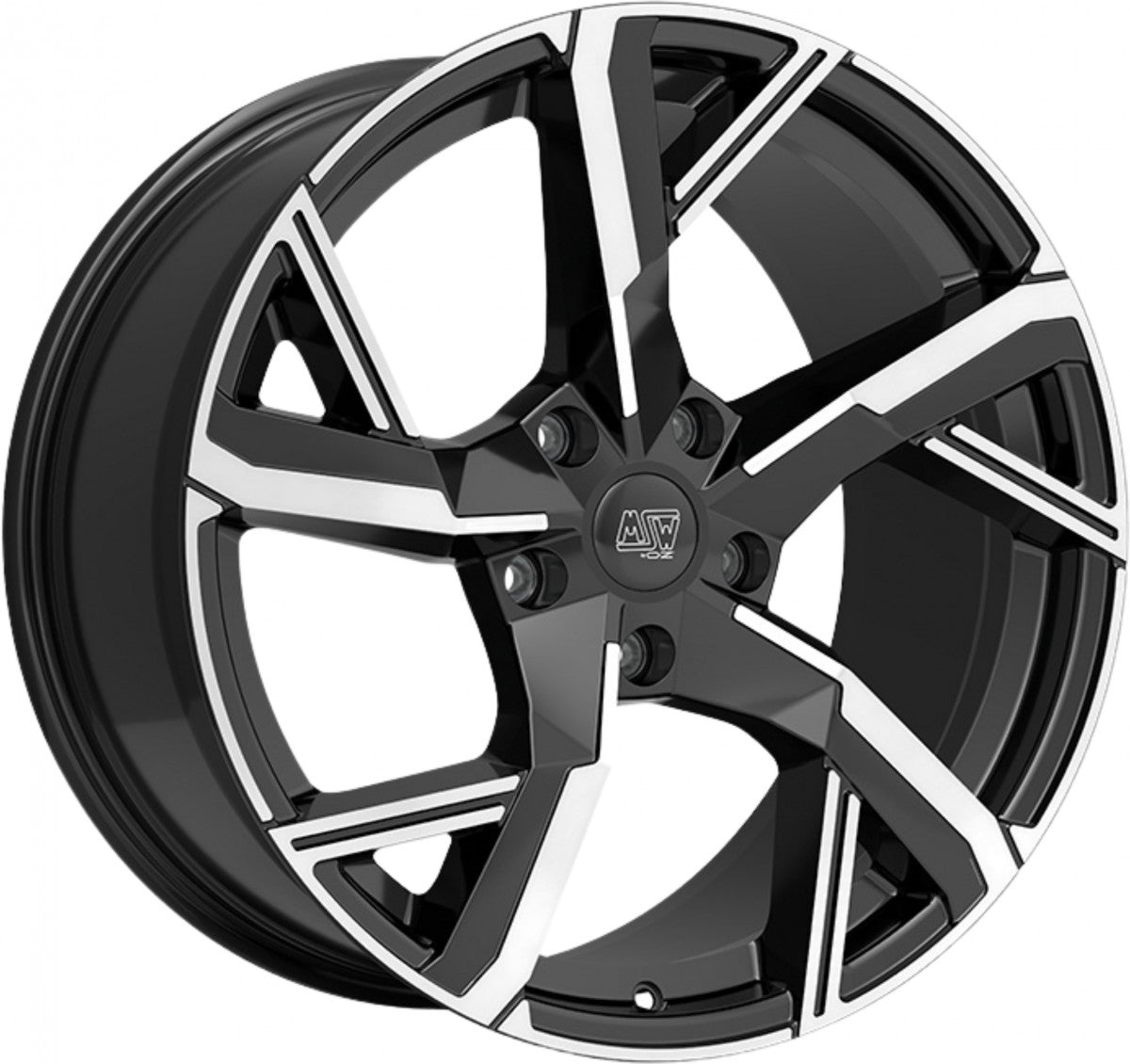 MSW 54 gloss black full polished 8x19 ET45.1 - LK5/112 ML57.06