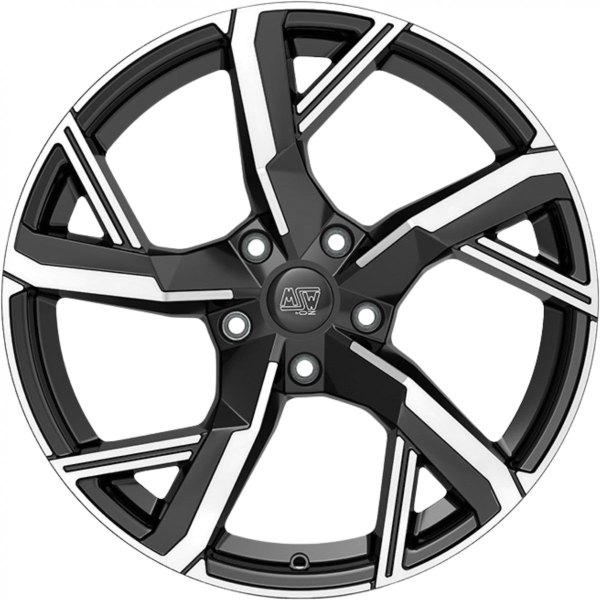 MSW 54 gloss black full polished 8x19 ET45.1 - LK5/112 ML57.06