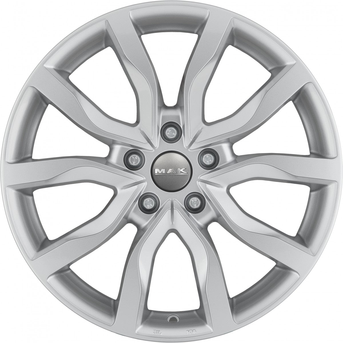 Mak Köln silver 9.5x20 ET50 - LK5/130 ML71.6