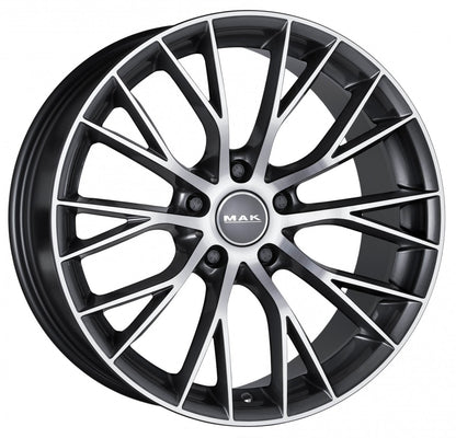 Mak München gun metallic mirror Alufelge 8x18 Zoll ET43 LK 5x120 ML72.6