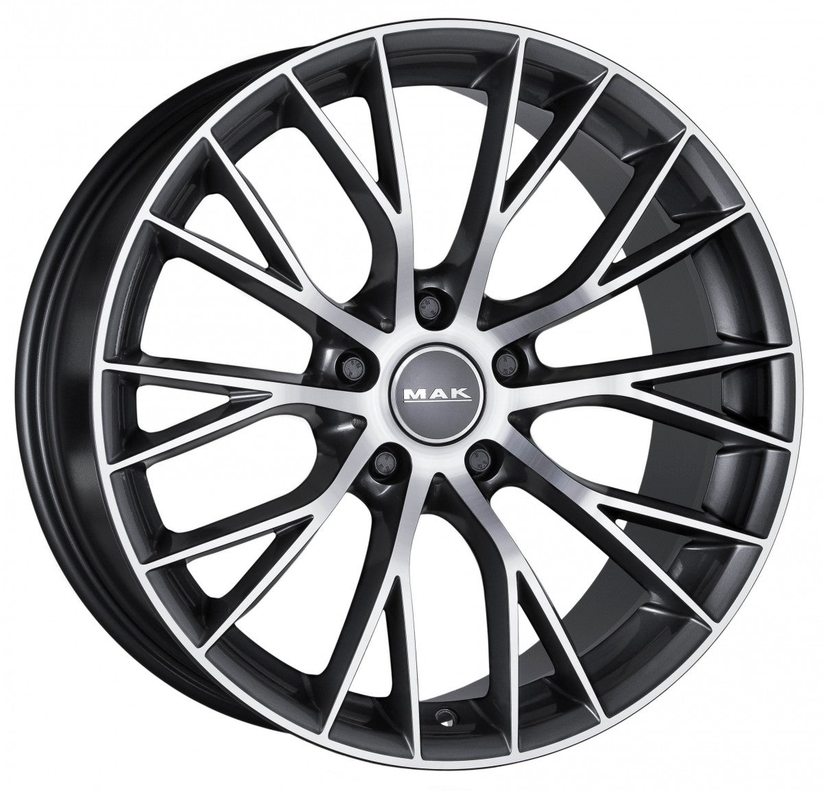 Mak München gun metallic mirror 8.5x19 ET37 - LK5/120 ML72.6
