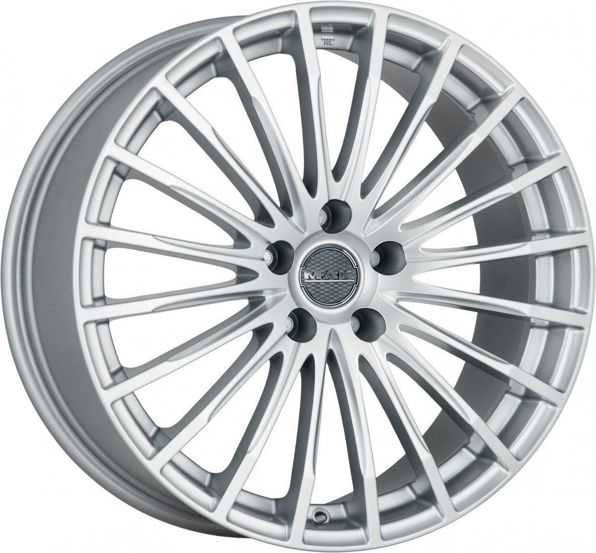 Mak Fatale silver Alufelge 9.5x19 Zoll ET28 LK 5x112 ML66.6