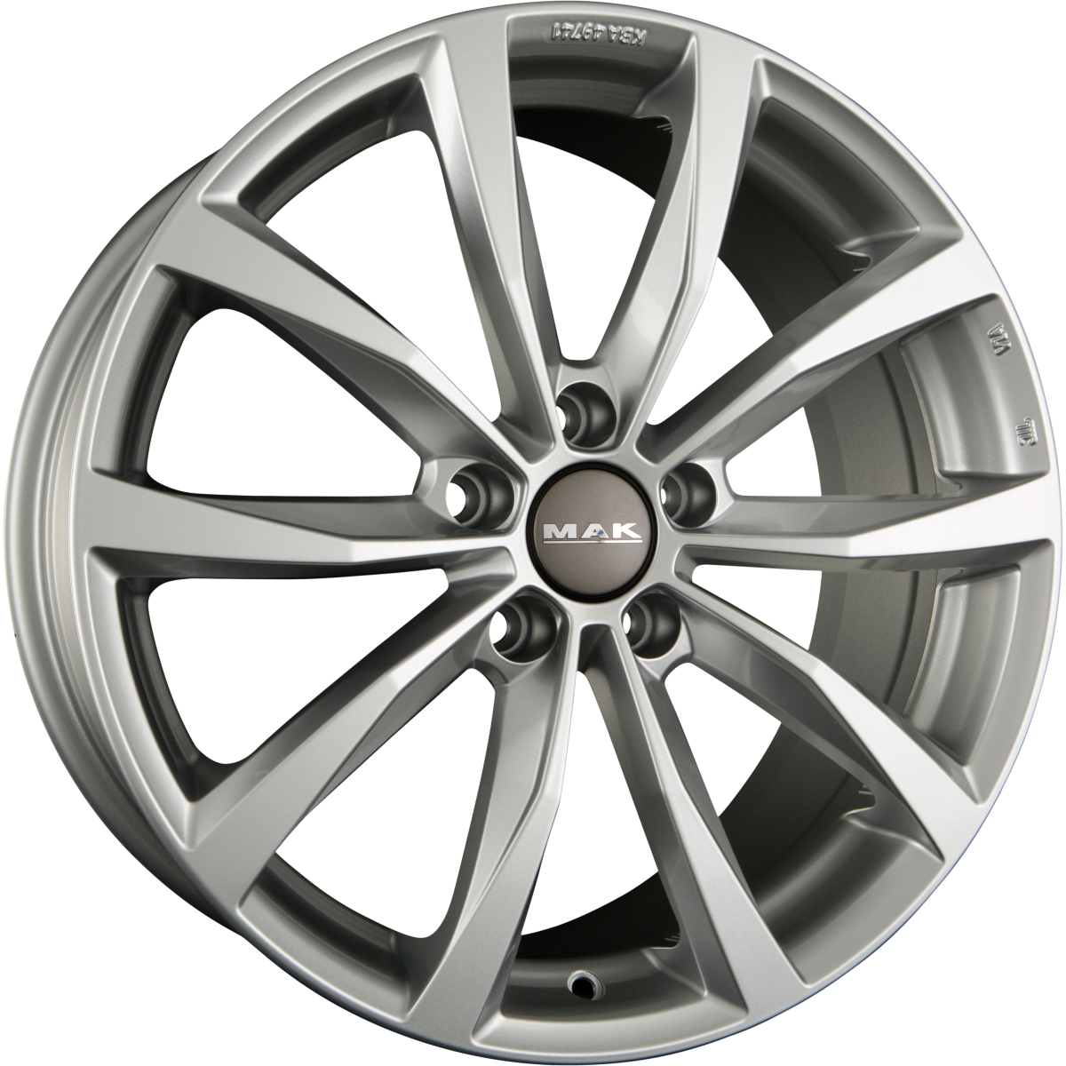 Mak Wolf silver Alufelge 6.5x16 Zoll ET50 LK 5x112 ML57.1 – Bild 4
