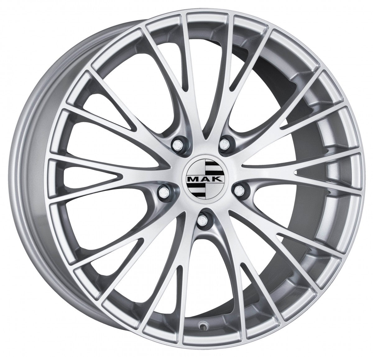 Mak Rennen silver 9x18 ET21 - LK5/112 ML66.45