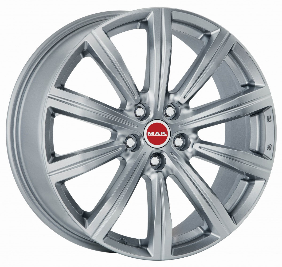 Mak Birmingham silver 9.5x22 ET31 - LK5/112 ML66.45