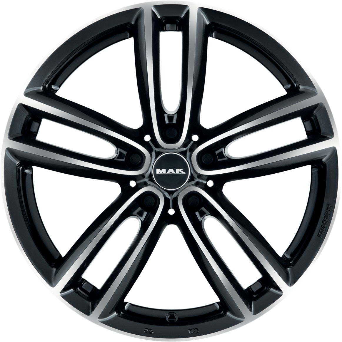 Mak Oxford black mirror 7x16 ET52 - LK5/112 ML66.6