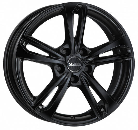 Mak Emblema gloss black 6.5x16 ET45 - LK5/112 ML66.45