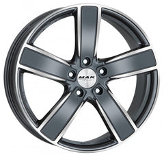 Mak Turismo-FF gun metallic mirror Alufelge 9.5x20 Zoll ET65 LK 5x130 ML71.6
