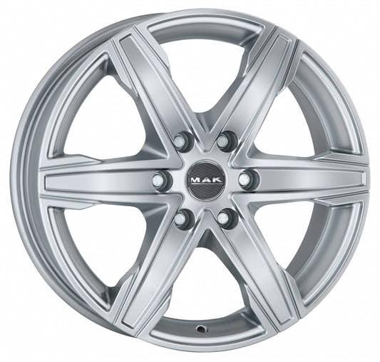 Mak King 6 silver Alufelge 8x18 Zoll ET50 LK 6x130 ML84.1