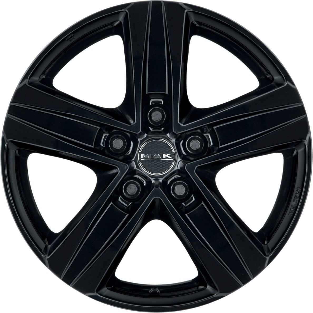 Mak Stone 5 gloss black 6.5x16 ET50 - LK5/120 ML65.1