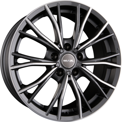 Mak Mark Gun Metal Mirror Face Alufelge 7.5x18 Zoll ET48 LK 5x112 ML66.6 – Bild 2