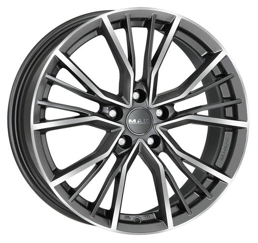 Mak Union gun metallic mirror Alufelge 8.5x20 Zoll ET40 LK 5x112 ML66.45