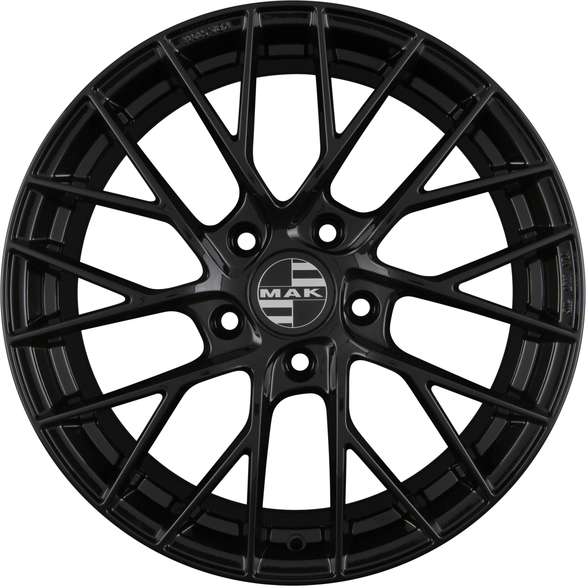 Mak Monaco gloss black Alufelge 8.5x19 Zoll ET55 LK 5x130 ML71.6 – Bild 3