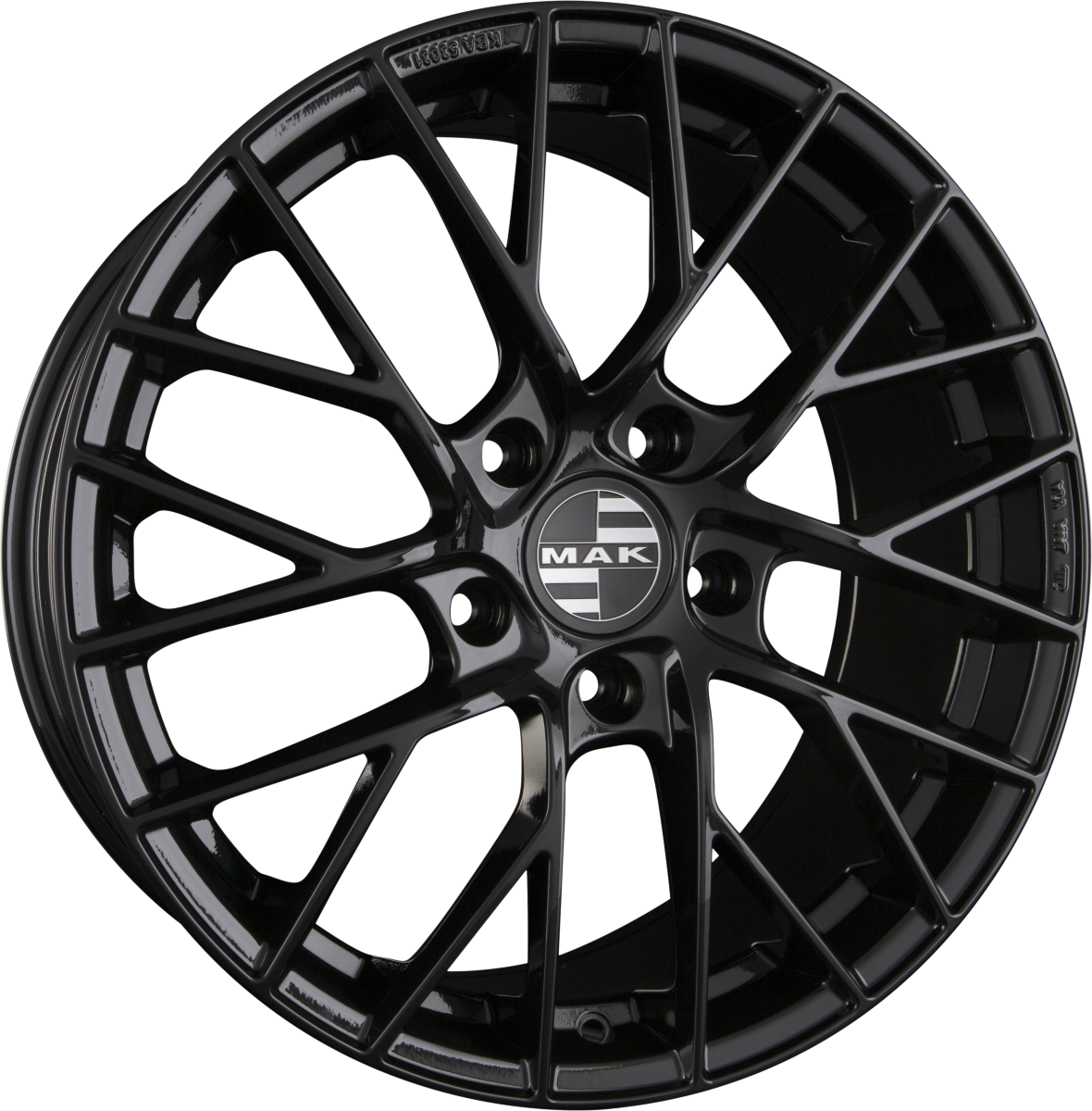 Mak Monaco gloss black Alufelge 8.5x19 Zoll ET55 LK 5x130 ML71.6 – Bild 4