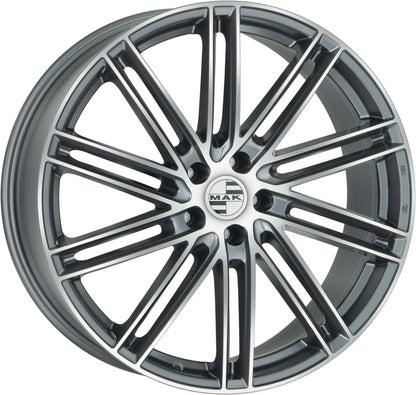 Mak Leipzig gun metallic mirror Alufelge 9.5x21 Zoll ET46 LK 5x130 ML71.6