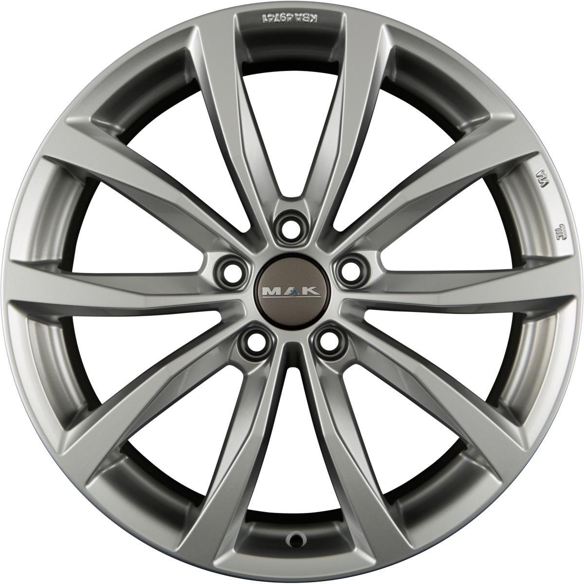 Mak Wolf silver Alufelge 6.5x16 Zoll ET32 LK 5x114.3 ML76 – Bild 3