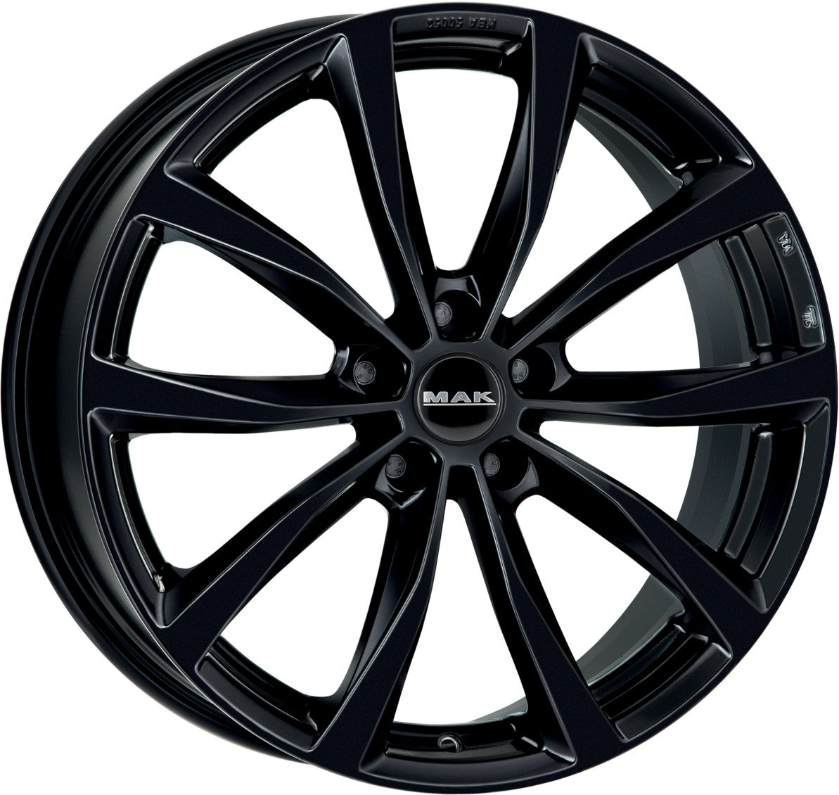 Mak Wolf gloss black 8x20 ET38 - LK5/105 ML56.6