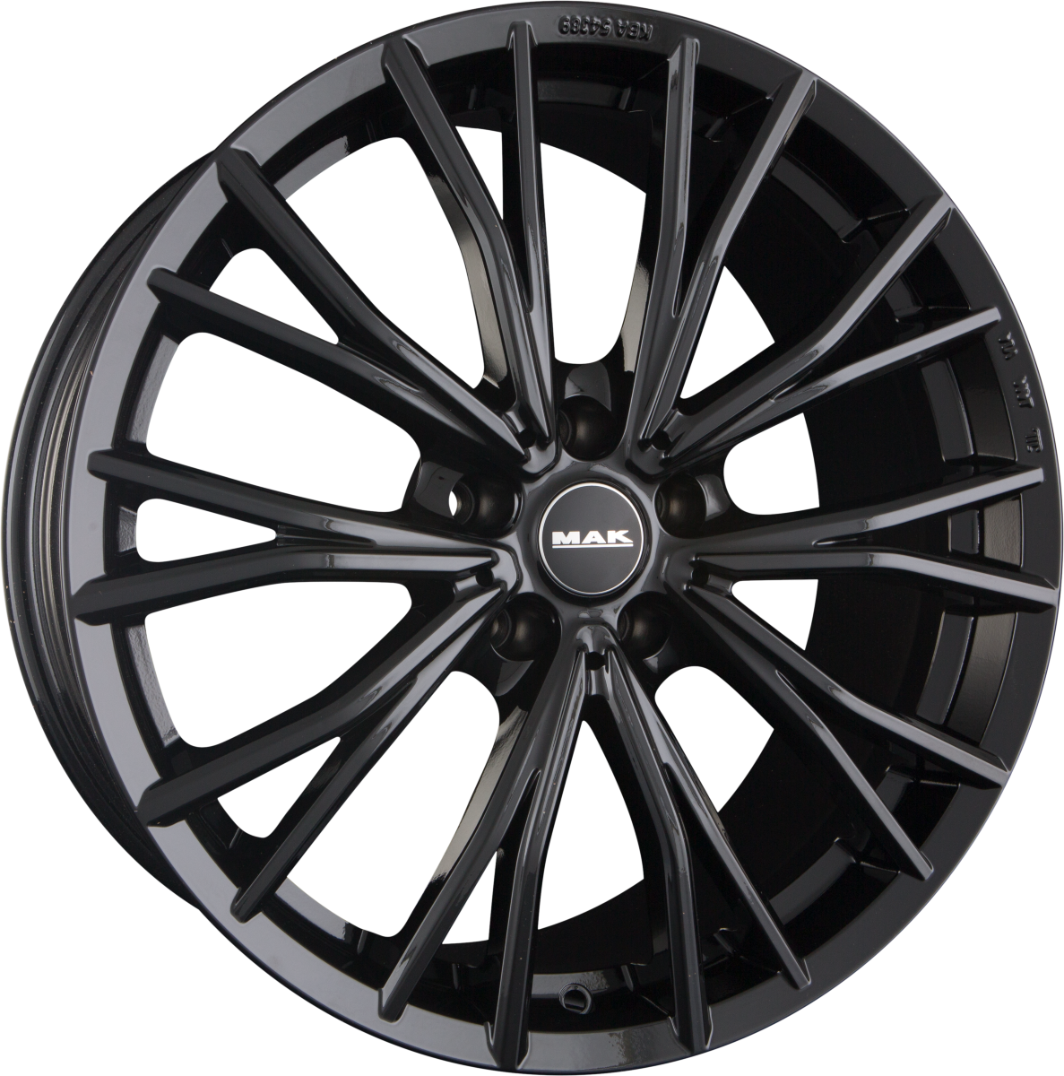 Mak Mark gloss black Alufelge 8x19 Zoll ET48 LK 5x112 ML66.6 – Bild 5