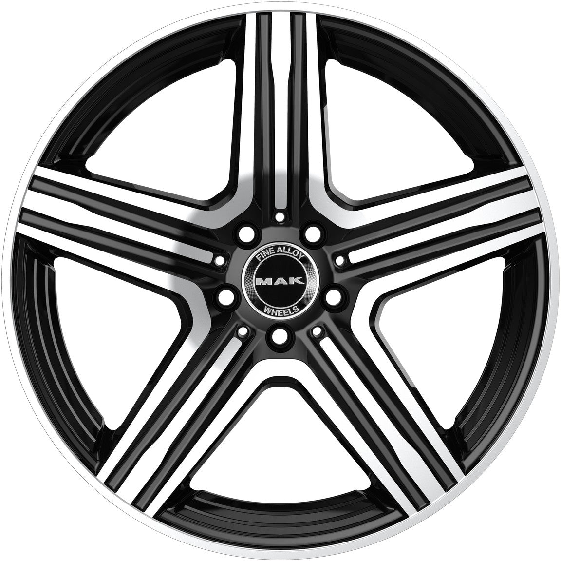 Mak Lewis black mirror Alufelge 9x21 Zoll ET31 LK 5x112 ML66.6