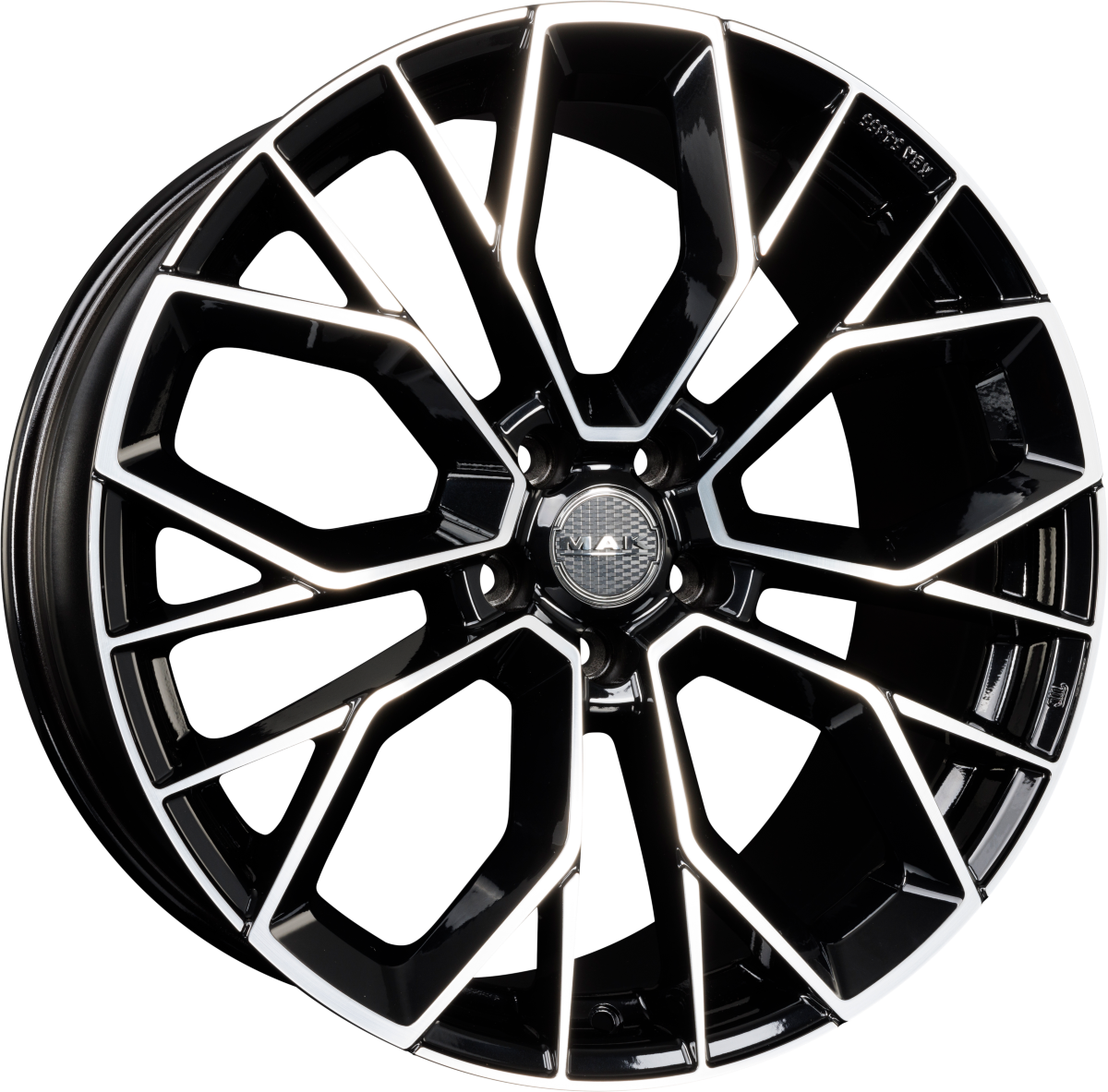 Mak Stilo black mirror Alufelge 8.5x21 Zoll ET29 LK 5x112 ML66.6 – Bild 5