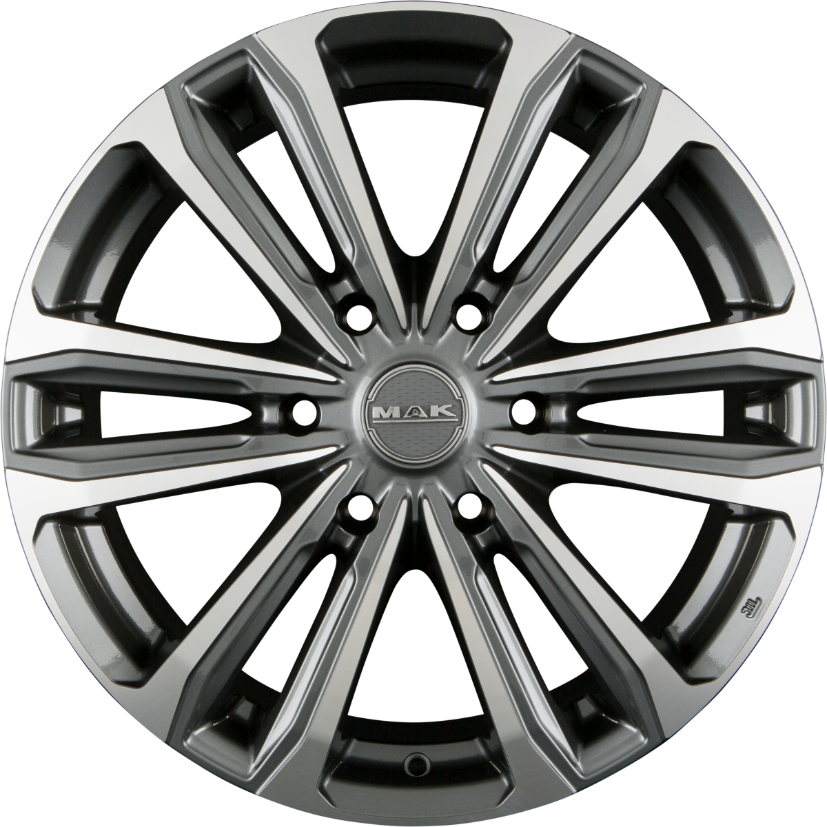 Mak Safari 6 gun metallic mirror Alufelge 8.5x20 Zoll ET25 LK 6x139.7 ML110.1 – Bild 3