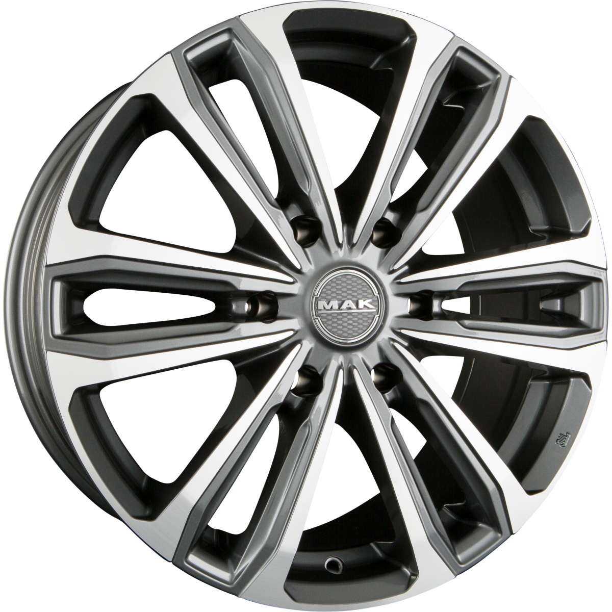 Mak Safari 6 gun metallic mirror Alufelge 8.5x20 Zoll ET25 LK 6x139.7 ML110.1 – Bild 4