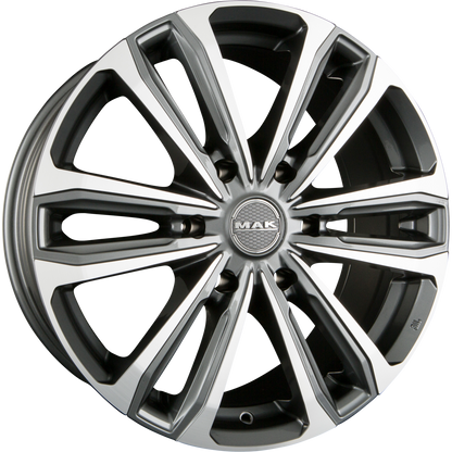 Mak Safari 6 gun metallic mirror Alufelge 8.5x20 Zoll ET25 LK 6x139.7 ML110.1 – Bild 4