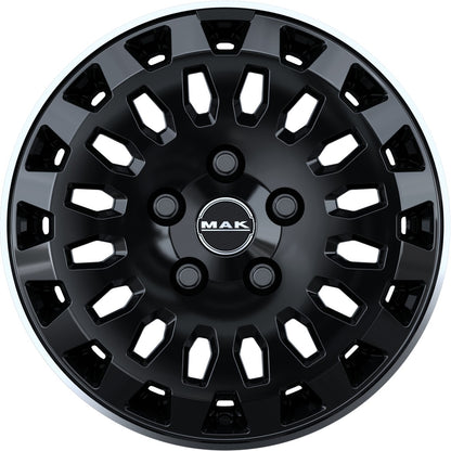 Mak Overland gloss black mirror ring 7x17 ET62 - LK5/130 ML78.1