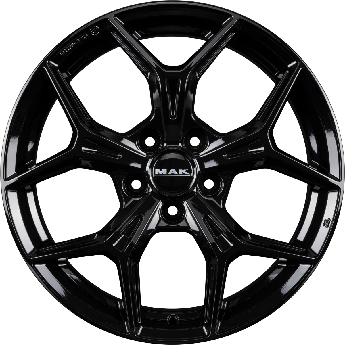 Mak Epica gloss black Alufelge 8x19 Zoll ET45 LK 5x114.3 ML76 – Bild 4