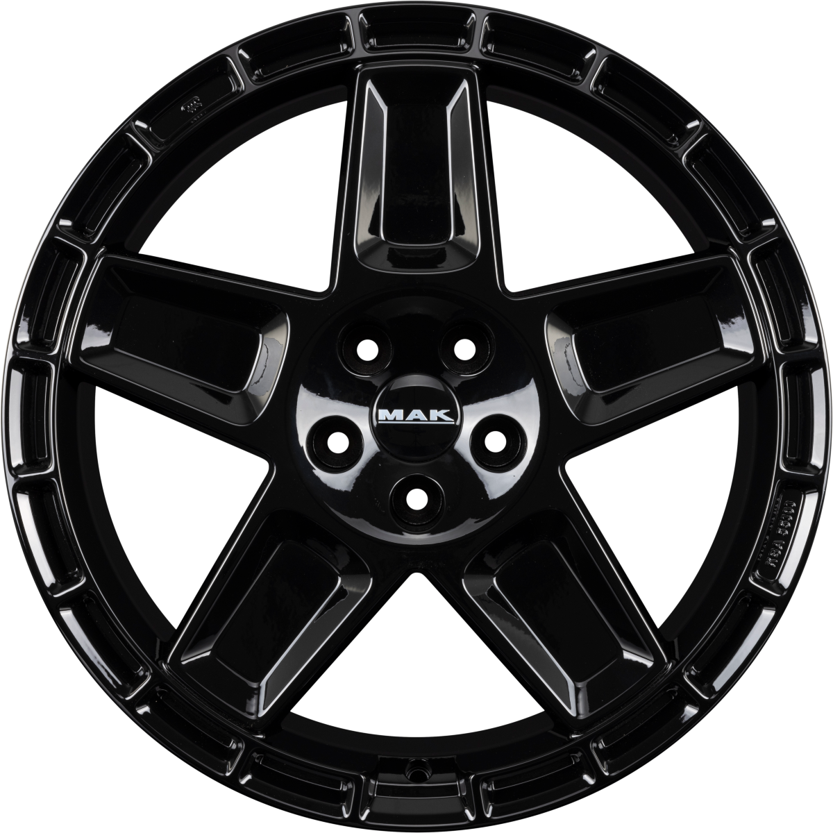 Mak Trek gloss black Alufelge 9x20 Zoll ET25 LK 5x130 ML84.1 – Bild 4