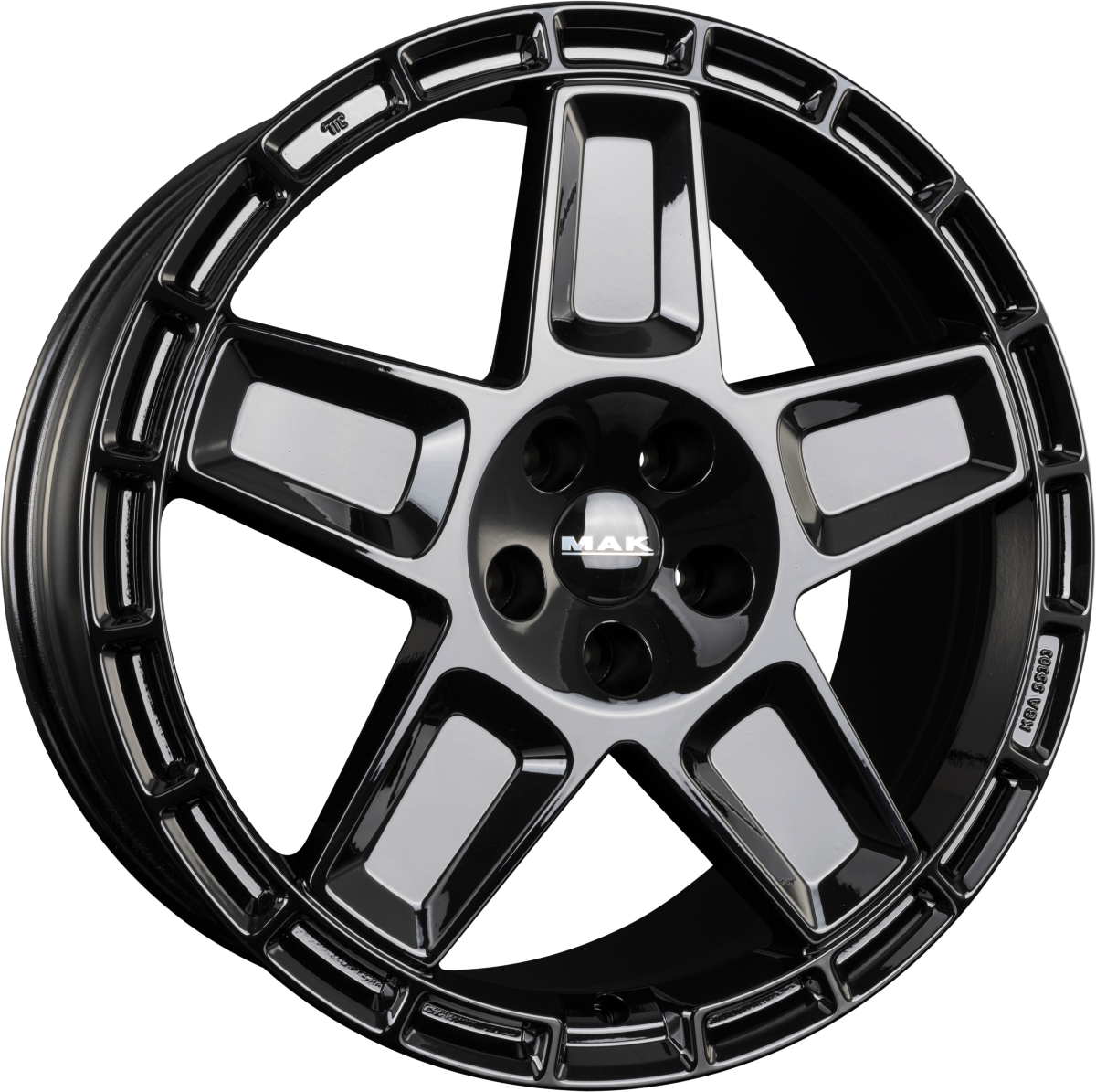 Mak Trek gloss black Alufelge 9x20 Zoll ET25 LK 5x130 ML84.1 – Bild 5