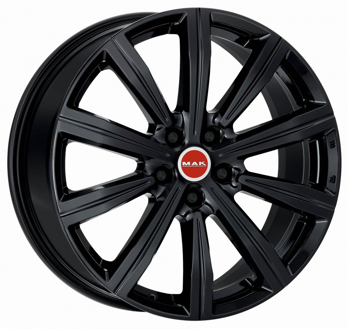 Mak Birmingham gloss black 8.5x19 ET45 - LK5/120 ML65.1