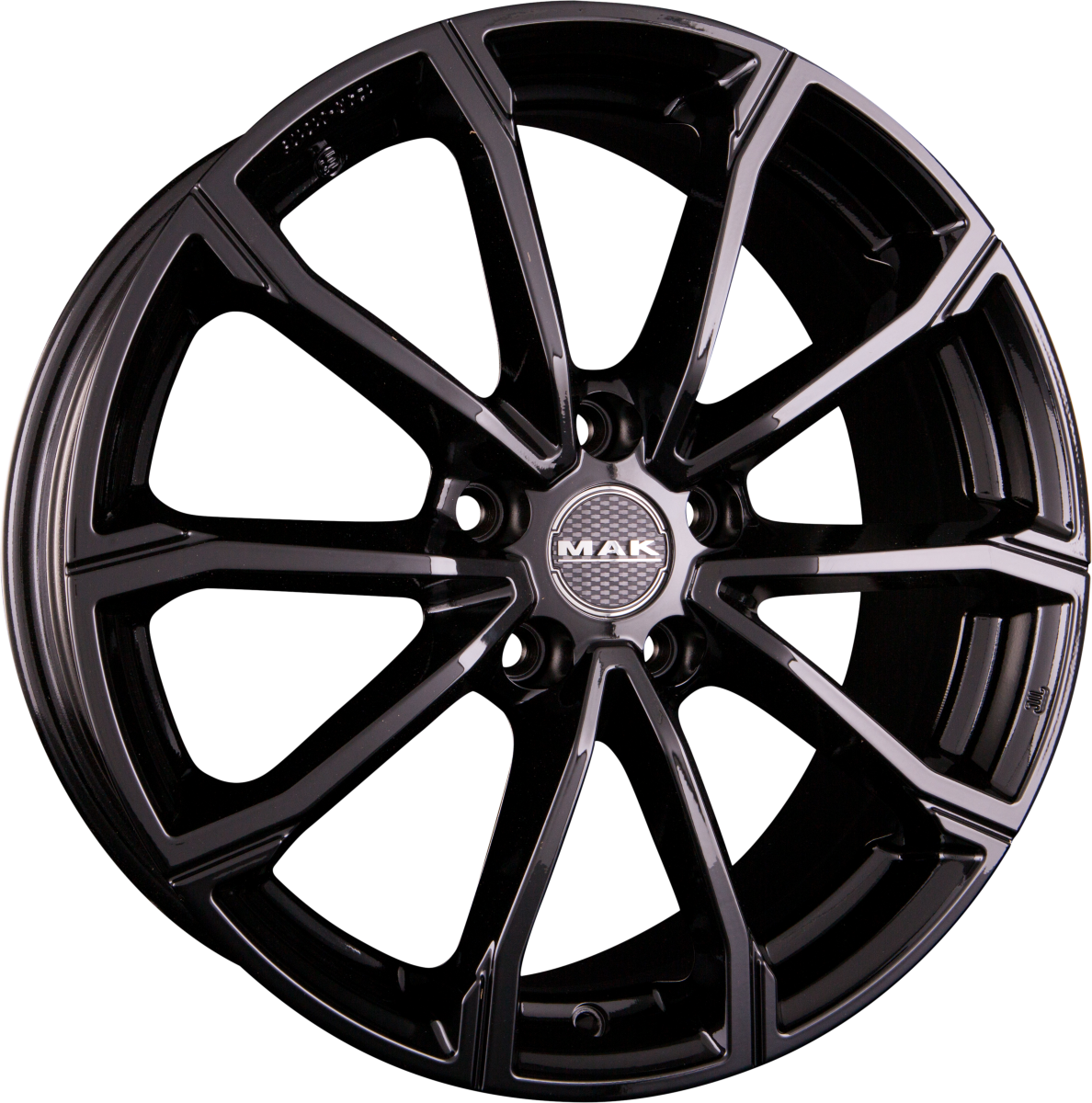 Mak DaVinci gloss black Alufelge 6x16 Zoll ET40 LK 5x110 ML67.1 – Bild 5